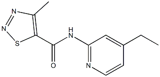 1,2,3-Thiadiazole-5-carboxamide,N-(4-ethyl-2-pyridinyl)-4-methyl-(9CI) Struktur