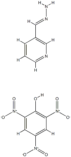 (Z)-pyridin-3-ylmethylidenehydrazine, 2,4,6-trinitrophenol Struktur