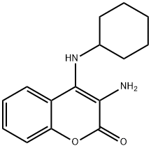 3-amino-4-(cyclohexylamino)-2H-chromen-2-one Struktur