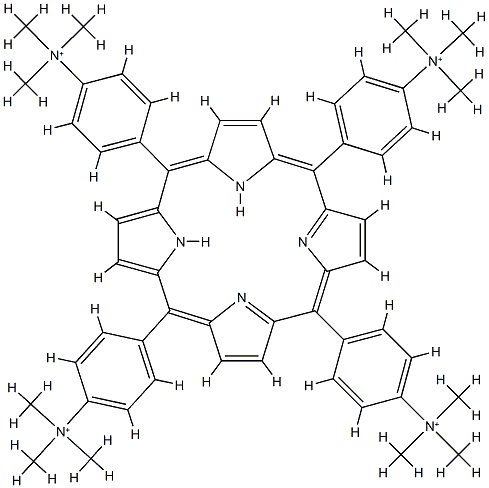 alpha,beta,gamma,delta-tetrakis(4-N-trimethylaminophenyl)porphine Struktur