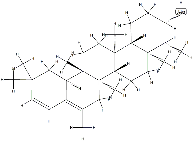 16-Methyl-28-nor-D:A-friedoolean-16,21-dien-3β-ol Struktur