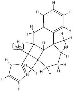 2,3,3a,4,4a,5,9b,9c-Octahydro-4-(1H-imidazol-2-yl)-3a,9b-dimethyl-1H-cyclobuta[jk]phenanthren-4-ol Struktur