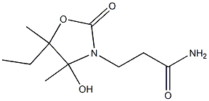 3-Oxazolidinepropanamide,5-ethyl-4-hydroxy-4,5-dimethyl-2-oxo-(9CI) Struktur