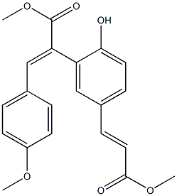 2-Hydroxy-5-(3-methoxy-3-oxo-1-propen-1-yl)-α-[(4-methoxyphenyl)methylene]benzeneacetic acid methyl ester Struktur