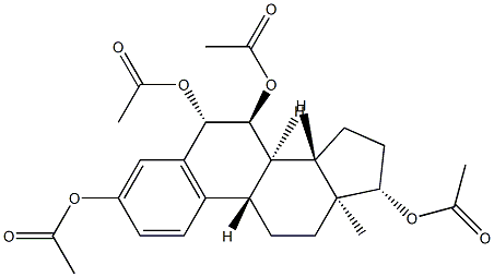 1,3,5(10)-Estratriene-3,6β,7α,17β-tetrol tetraacetate Struktur