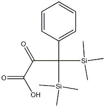 β,β-Bis(trimethylsilyl)-α-oxobenzenepropionic acid Struktur