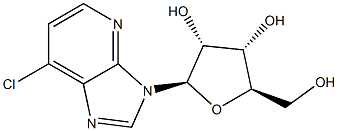 7-Chloro-3-β-D-ribofuranosyl-3H-imidazo[4,5-b]pyridine Struktur