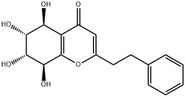 (5S)-5,6,7,8-Tetrahydro-5α,6β,7β,8α-tetrahydroxy-2-(2-phenylethyl)-4H-1-benzopyran-4-one Struktur