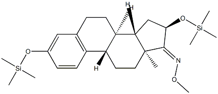 3,16α-Bis(trimethylsiloxy)-1,3,5(10)-estratrien-17-one O-methyl oxime Struktur