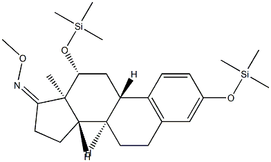 3,12β-Bis(trimethylsiloxy)-1,3,5(10)-estratrien-17-one O-methyl oxime Struktur