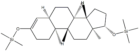 3,17β-Bis(trimethylsiloxy)-5β-androst-3-ene Struktur