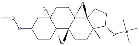 17β-(Trimethylsiloxy)-5β-androstan-3-one O-methyl oxime Struktur