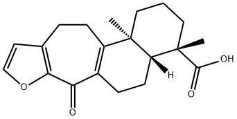 (4S)-2,3,4,4aβ,5,6,7,11,12,12b-Decahydro-4,12bα-dimethyl-7-oxo-1H-naphtho[1',2':5,6]cyclohepta[1,2-b]furan-4α-carboxylic acid Struktur