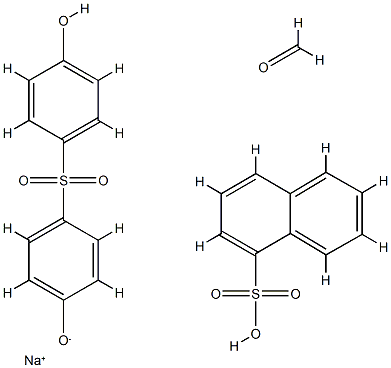 Naphthalenesulfonic acid, polymer with formaldehyde and 4,4-sulfonylbisphenol, sodium salt Struktur