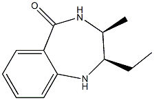 5H-1,4-Benzodiazepin-5-one,2-ethyl-1,2,3,4-tetrahydro-3-methyl-,(2R,3S)-rel-(9CI) Struktur