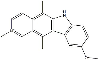 9-methoxy-N(2)-methylellipticinium Struktur