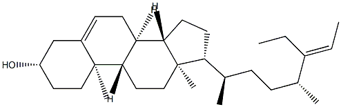 (24R)-24-[(E)-1-Ethyl-1-propenyl]-26,27-dinorcholest-5-en-3β-ol Struktur