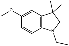 1H-Indole,1-ethyl-2,3-dihydro-5-methoxy-3,3-dimethyl-(9CI) Struktur