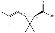 (±)反式菊酸, 705-16-8, 結(jié)構(gòu)式