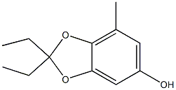 1,3-Benzodioxol-5-ol,2,2-diethyl-7-methyl-(9CI) Struktur