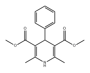 1,4-dihydro-2,6-dimethyl-4-phenyl-3,5-pyridinecarboxylic acid dimethyl ester Struktur