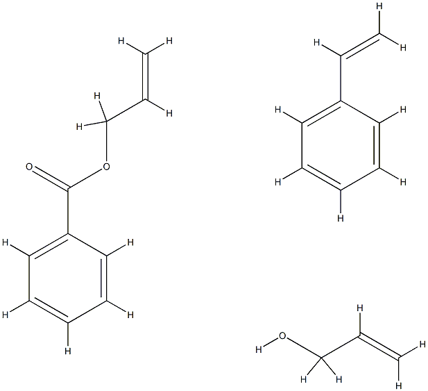 Benzoic acid, 2-propenyl ester, polymer with ethenylbenzene and 2-propen-1-ol Struktur