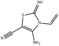 5-Thiazolecarbonitrile,4-amino-3-ethenyl-2,3-dihydro-2-imino-(9CI) Struktur