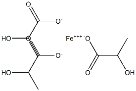 2-Hydroxypropanoic acid/iron,(1:x) salt Struktur