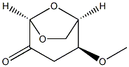 .beta.-D-erythro-Hexopyranos-2-ulose, 1,6-anhydro-3-deoxy-4-O-methyl- Struktur