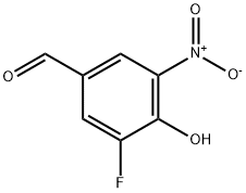 3-Fluoro-4-hydroxy-5-nitrobenzaldehyde, 95% Struktur