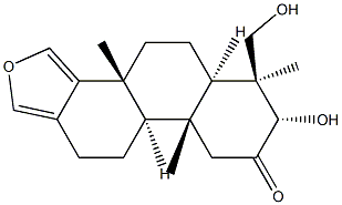 3α-Hydroxy-4β-hydroxymethyl-4,8-dimethyl-18-nor-16-oxa-5α-androsta-13(17),14-dien-2-one Struktur