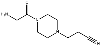 3-[4-(2-aminoacetyl)piperazin-1-yl]propanenitrile Struktur