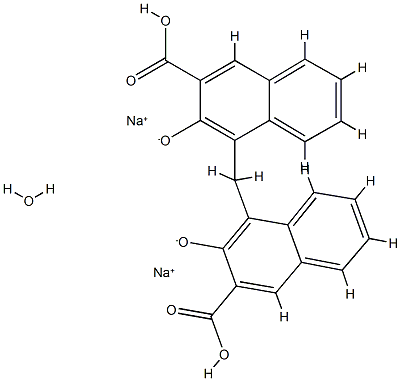 PAMOIC ACID, DISODIUM SALT MONOHYDRATE, 98 Struktur