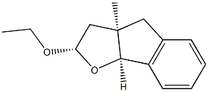 2H-Indeno[1,2-b]furan,2-ethoxy-3,3a,4,8b-tetrahydro-3a-methyl-,(2R,3aS,8bR)-rel-(9CI) Struktur