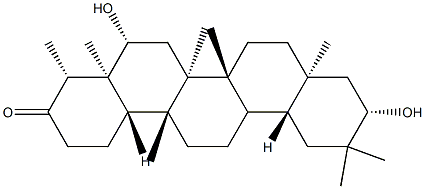 6β,21β-Dihydroxy-D:A-friedooleanan-3-one Struktur