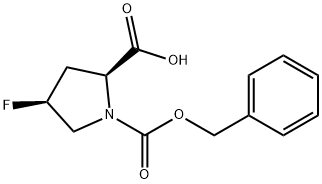 Cbz-cis-4-fluoro-Pro-OH Struktur