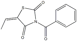 3-benzoyl-5-ethylidene-1,3-thiazolidine-2,4-dione Struktur