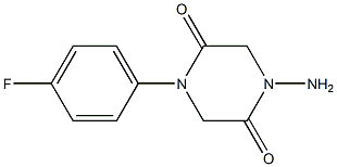 1-amino-4-(4-fluorophenyl)-2,5-piperazinedione Struktur