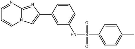 N-(3-imidazo[1,2-a]pyrimidin-2-ylphenyl)-4-methylbenzenesulfonamide Struktur