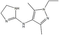 1H-Pyrazol-4-amine,N-(4,5-dihydro-1H-imidazol-2-yl)-1-ethyl-3,5-dimethyl-(9CI) Struktur