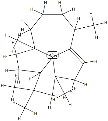 (3aR)-3,4,8β-Trimethyl-3α,3a,4α-[(R)-2,2-dimethylpentane-1,3,5-triyl]-2,3,3aα,4,5,6,7,8-octahydroazulene Struktur