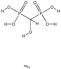 technetium Tc 99m hydroxymethylene diphosphonate Struktur