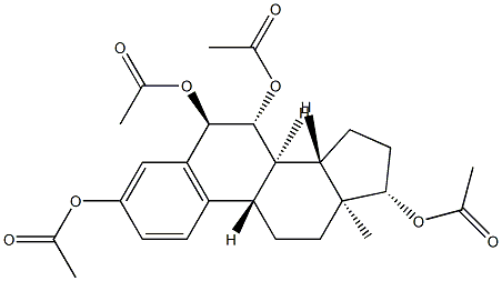 1,3,5(10)-Estratriene-3,6α,7β,17β-tetrol tetraacetate Struktur