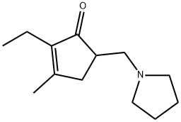 2-Cyclopenten-1-one,2-ethyl-3-methyl-5-(1-pyrrolidinylmethyl)-(9CI) Struktur