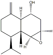 (1aR,3aβ,7aα,7bβ)-Decahydro-1aβ-methyl-4-methylene-7α-isopropylnaphth[1,2-b]oxiren-3β-ol Struktur