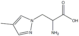 1H-Pyrazole-1-propanoicacid,alpha-amino-4-methyl-(9CI) Struktur