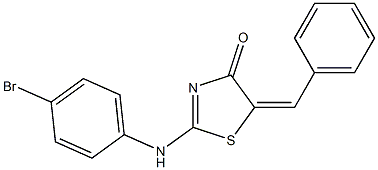 5-benzylidene-2-[(4-bromophenyl)imino]-1,3-thiazolidin-4-one Struktur