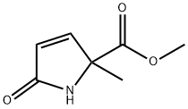 1H-Pyrrole-2-carboxylicacid,2,5-dihydro-2-methyl-5-oxo-,methylester(9CI) Struktur