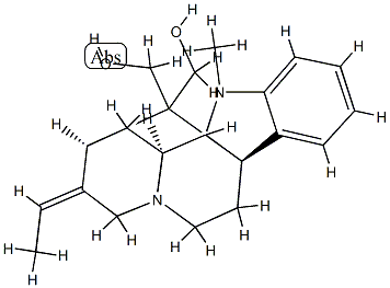 1,2-Dihydro-17-hydroxy-1-methylakuammilan-16-methanol Struktur