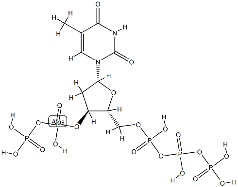 thymidine-5'-tri-3'-diphosphate Struktur